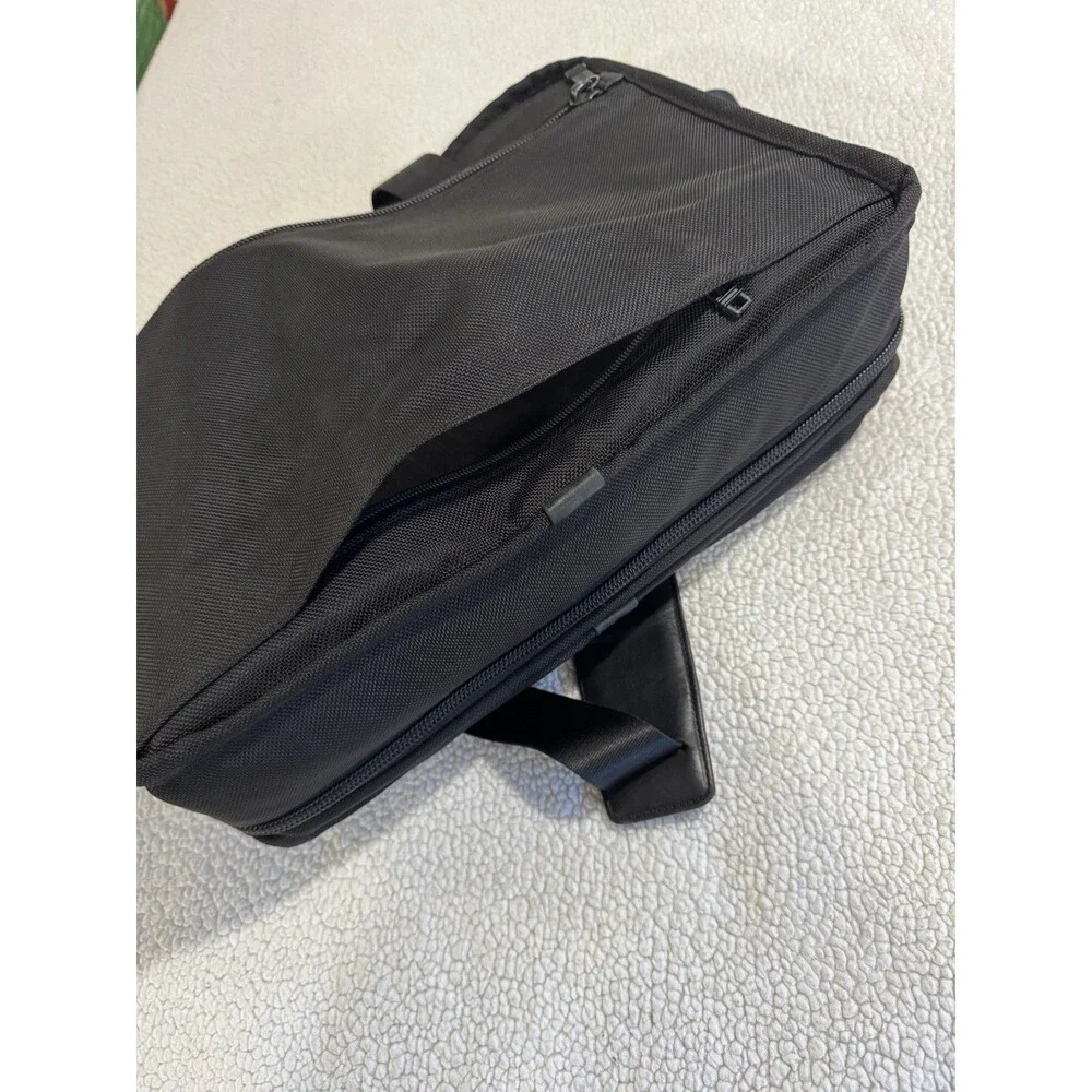 Tumi Alpha Expandable Organizer Laptop Brief Black Nylon